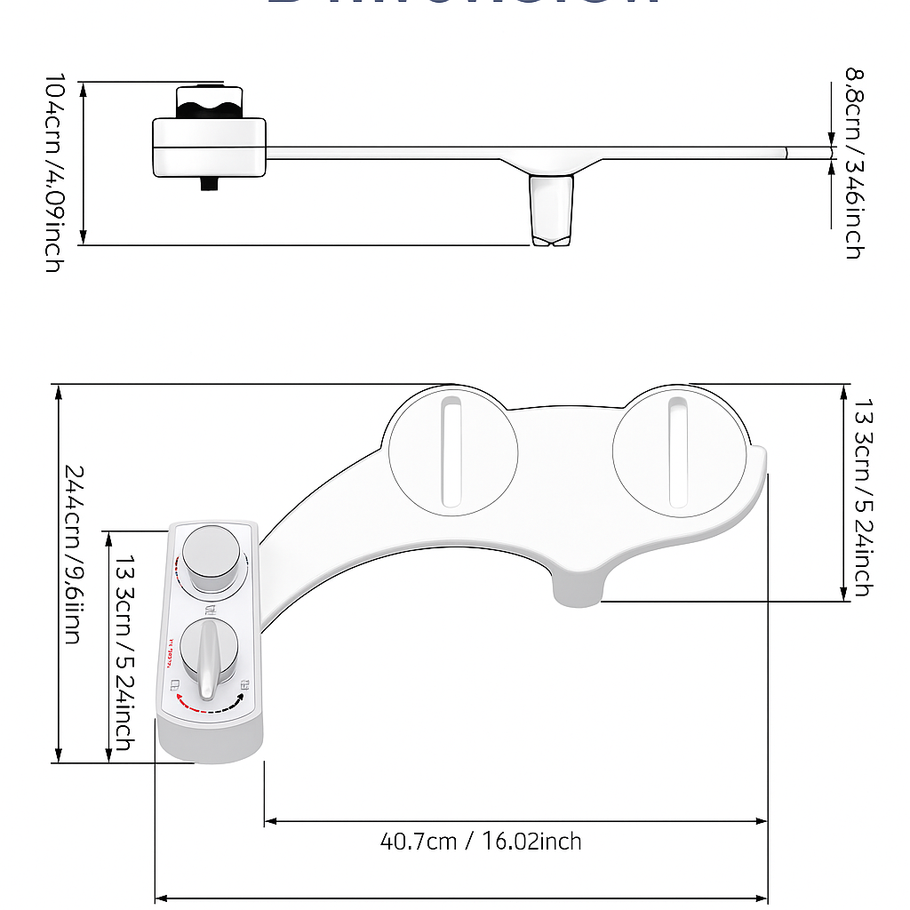 Novaluxe ThermoFlow Prestige Bidet Attachment