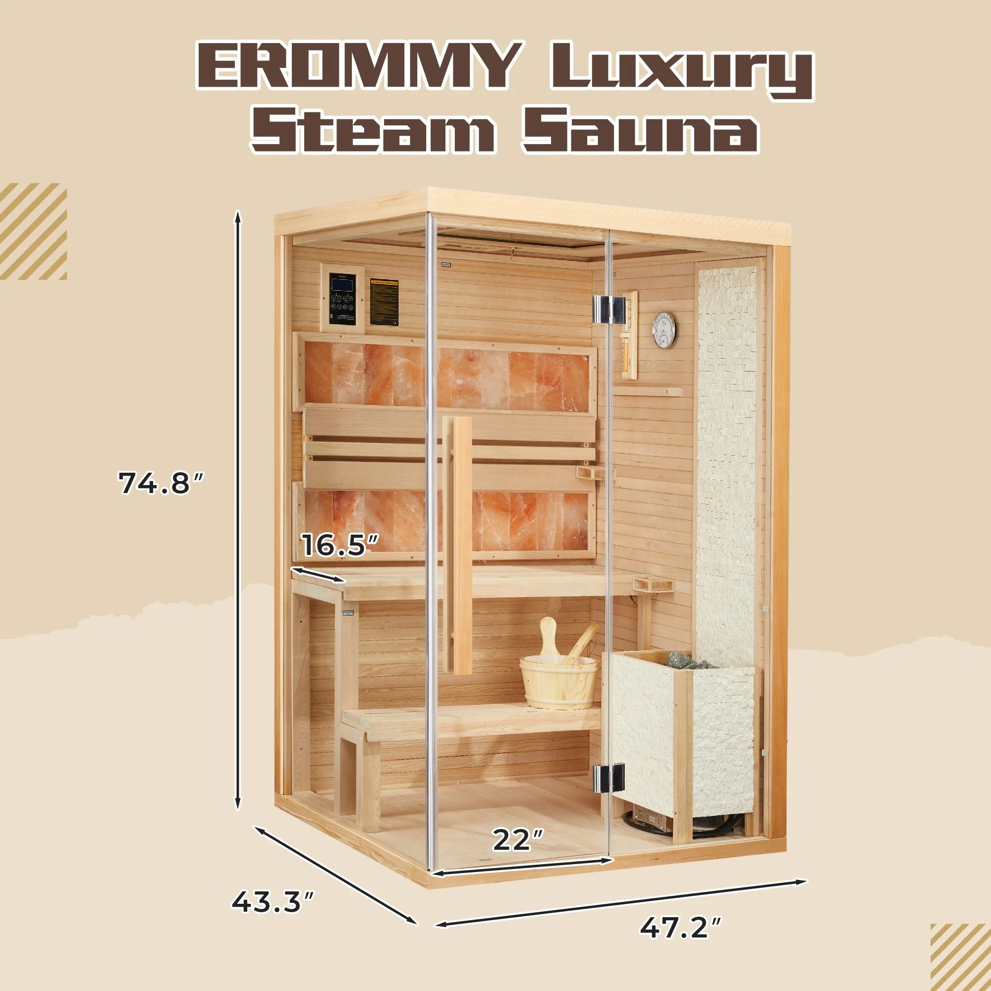 Infrared & Steam Sauna (Varied Sizes & Shapes)