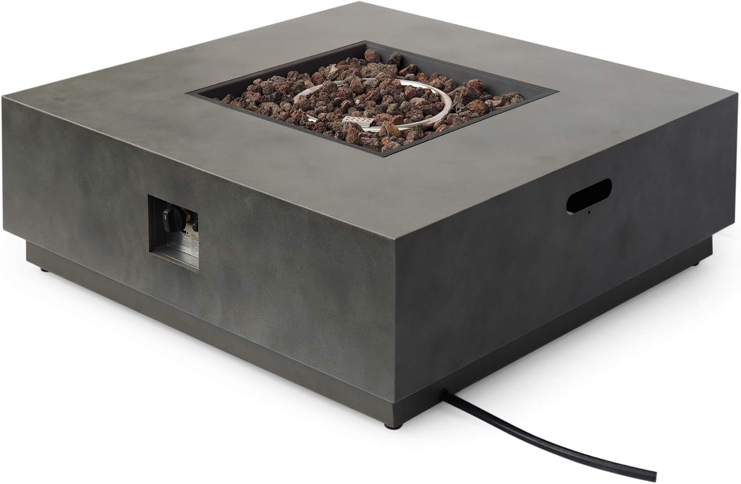 Wellington Outdoor 50,000 BTU Square Fire Pit (No Tank Holder) - Concrete Finish