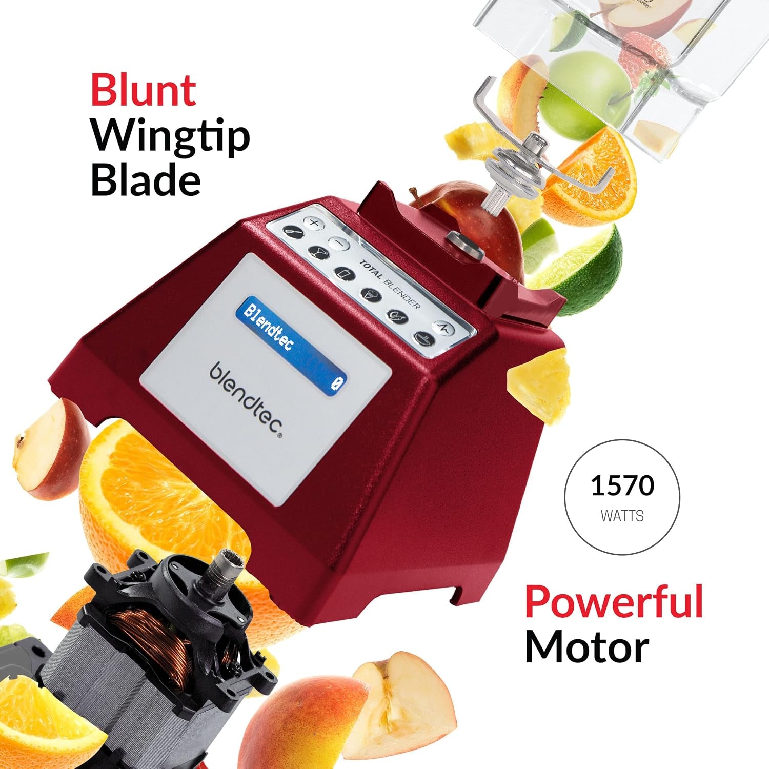 Total Blender Classic (Red), 90Oz* Wildside+ & Twister Jars