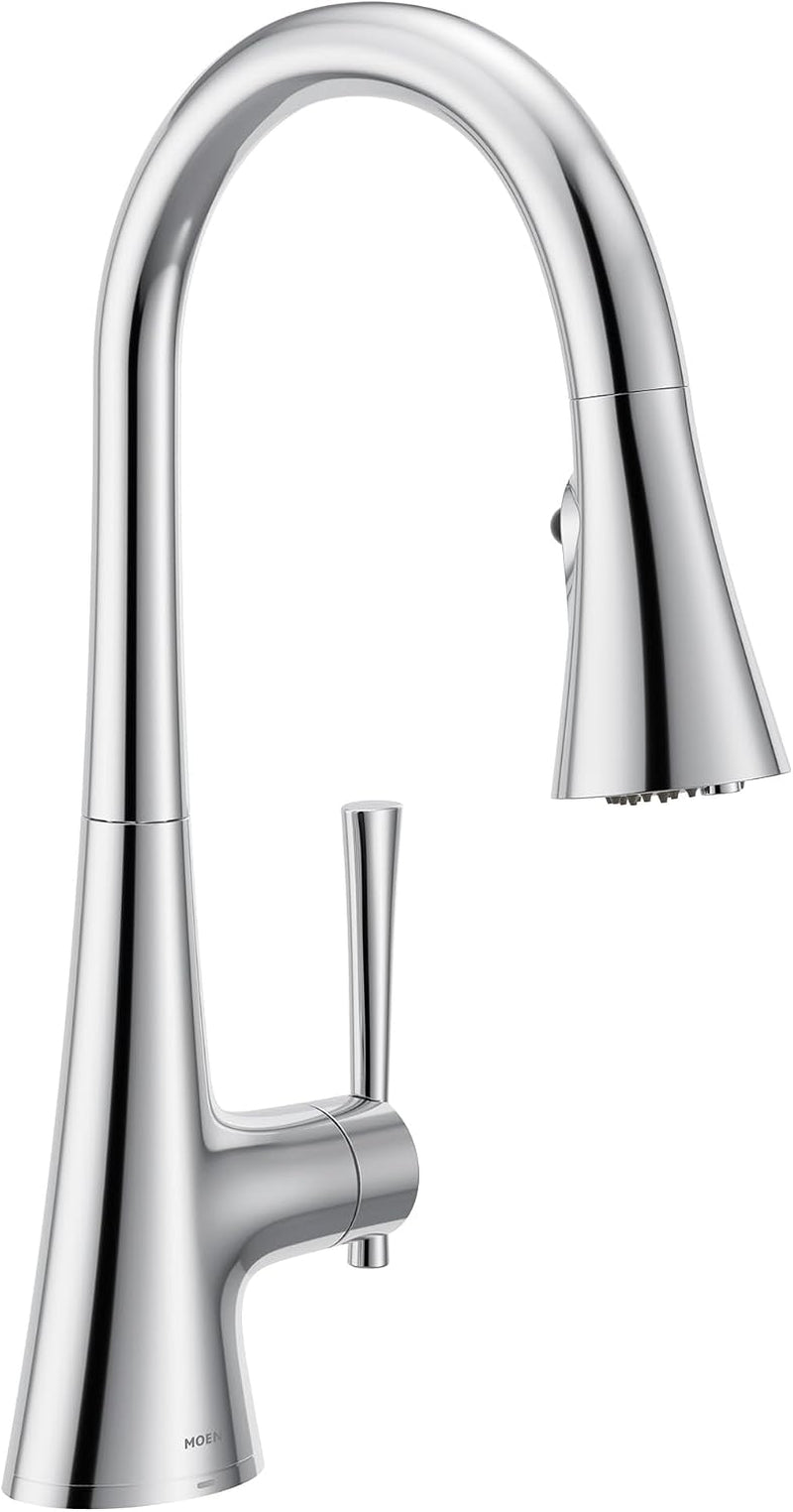 Moen Kurv Chrome 3-In-1 Water Filtration Pull down Kitchen Faucet, Water Filter for Sink Faucet Sold Separately, F9126