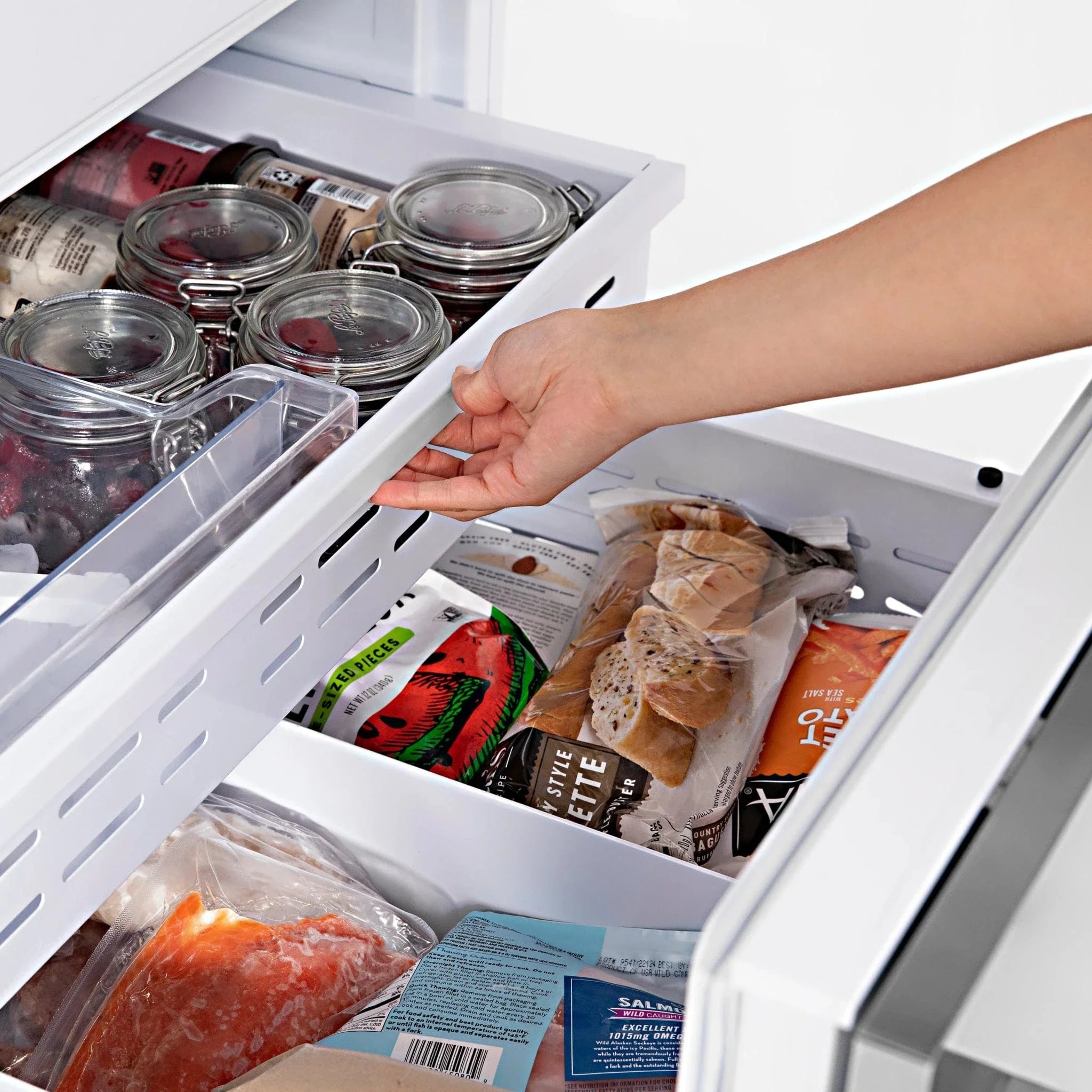 ZLINE 60" 32.2 cu. ft. Built-In 4-Door French Door Refrigerator with Internal Water and Ice Dispenser in Stainless Steel RBIV-304-60