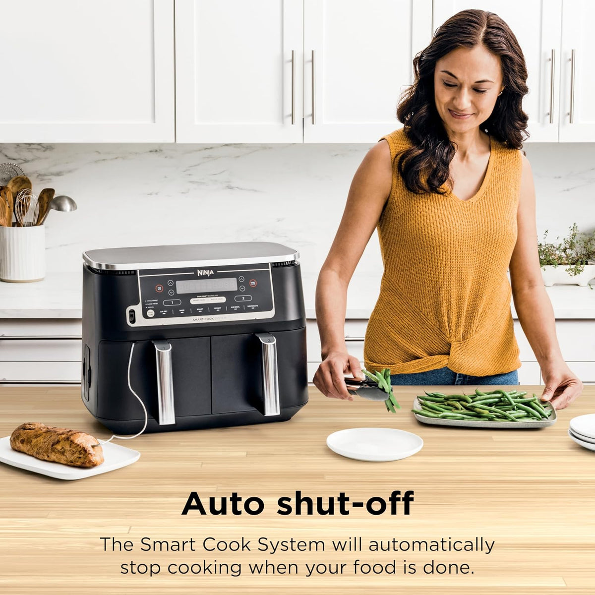 Ninja Foodi Air Fryer, 10 Qt Dualzone Smart XL, 6-In-1, Black, DZ550