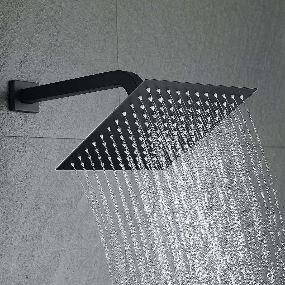 Bathtub Shower System Matte Black Shower and Tub Faucet Set with 10 Inch Rian Shower Head and Handheld Spray Mix Shower Combo,Including Rough-In Valve and Shower Trim Kit