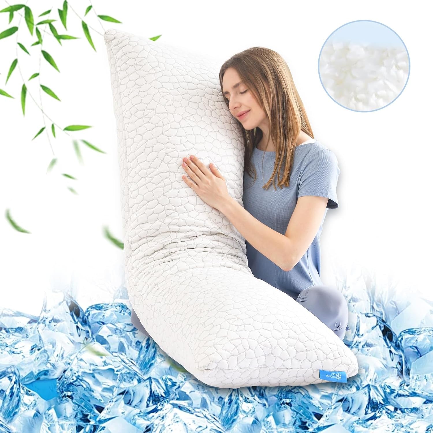 Enhanced Cooling Pillows Queen Size Set of 2 ，Luxury Body Pillows 1 Pack