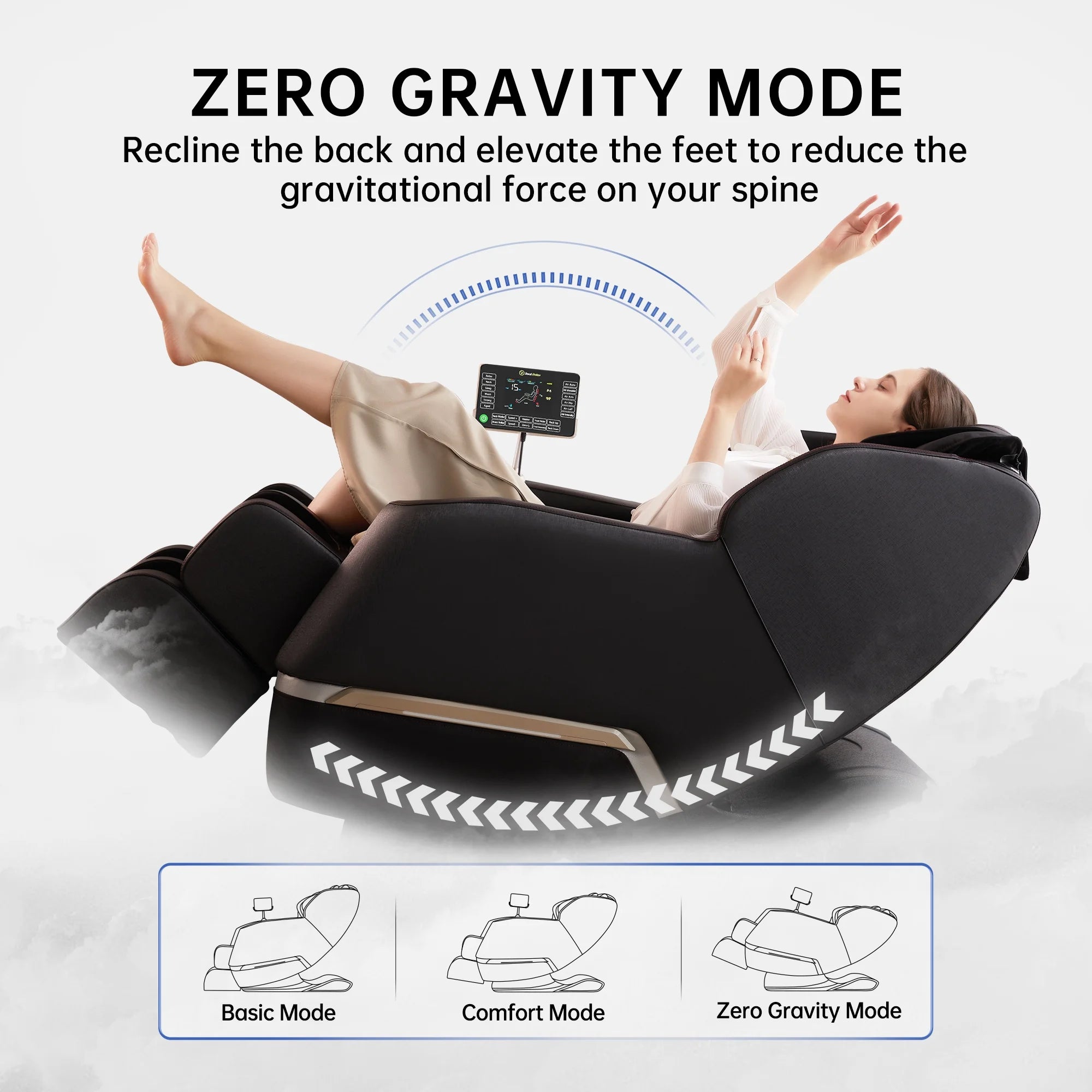 Full Body Zero Gravity Shiatsu Recliner Electric Massage Chair, Black