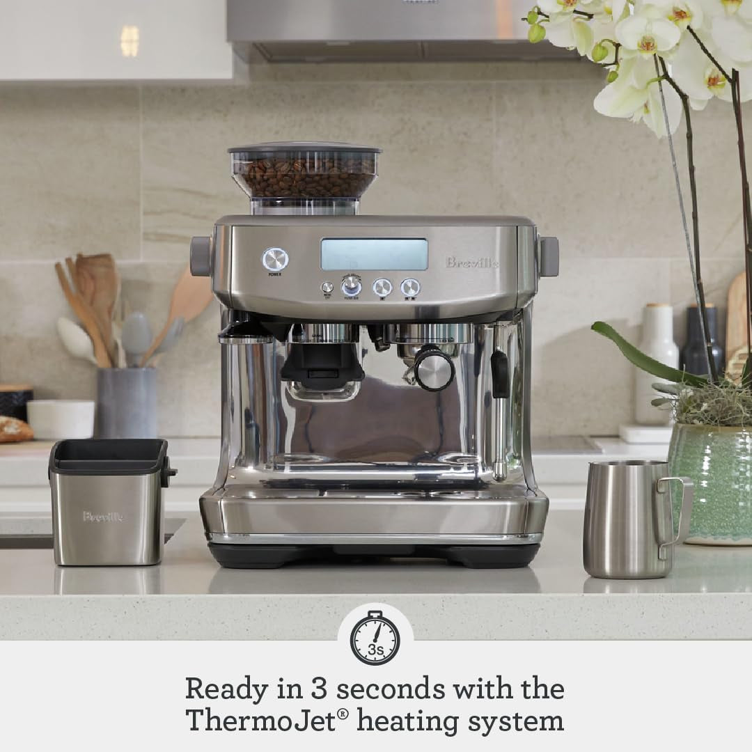 Breville BES878BSS Barista Pro Espresso Machine, Brushed Stainless Steel