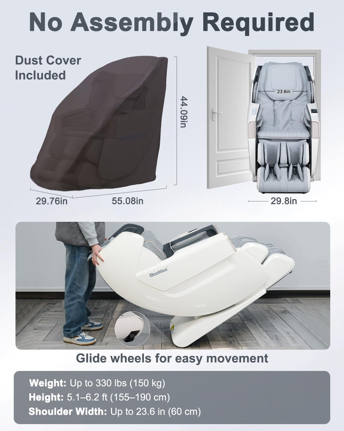 Massage Chair Full Body, Zero Gravity Shiatsu SL Track Recliner