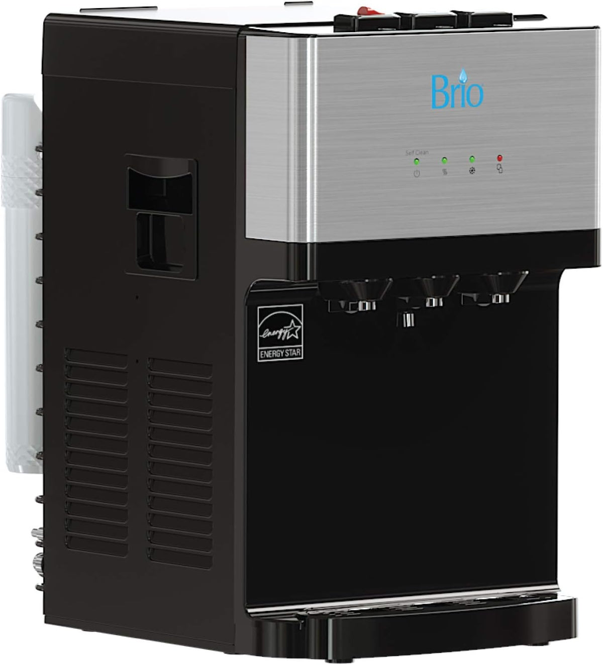 Countertop Self Cleaning Bottleless Water Cooler Dispenser with Filtration - Hot Cold and Room Temperature Water. Free Extra Replacement Filters Included - Ul/Energy Star Approved