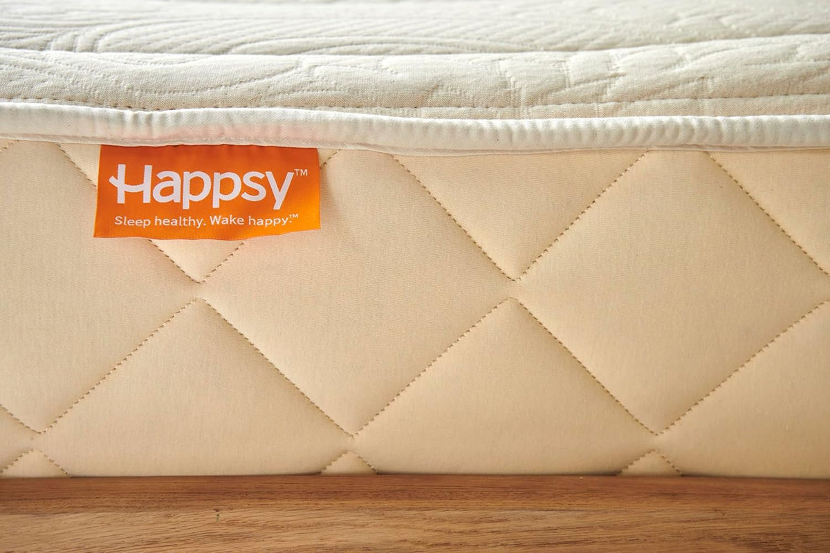 Organic King Mattress - 10 Inch Plush with Encased Coils - in Box for Pressure Relief & Comfortable Sleep - Naturally Cooling & Breathable Latex
