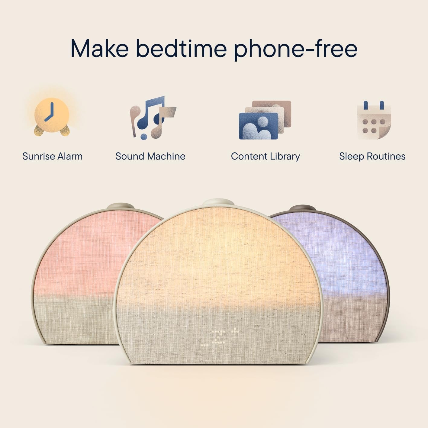 Hatch Restore 3 Sunrise Alarm Clock & Sound Machine, Smart Light (Greige)