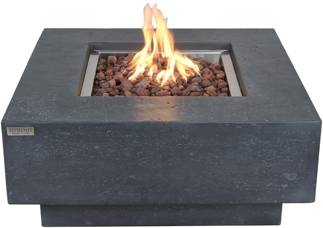 Manhattan Propane Fire Pit Table Cast Concrete 36 X 36-In