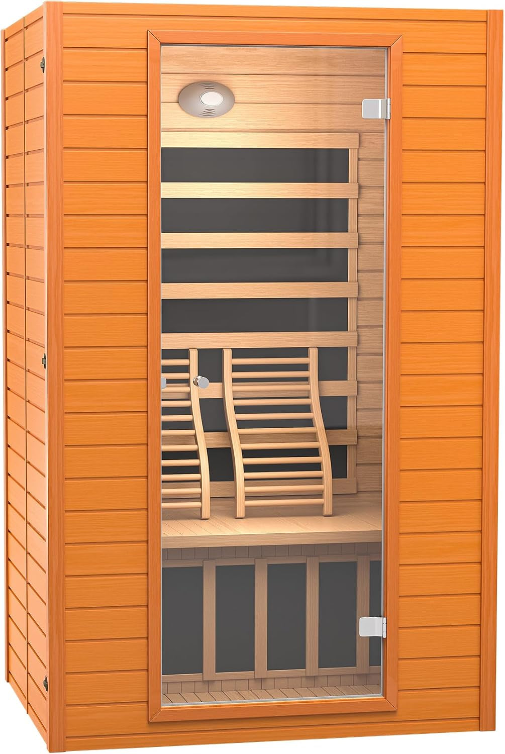 Sauna 2 Person Low EMF FAR Infrared Sauna with Red Light Therapy
