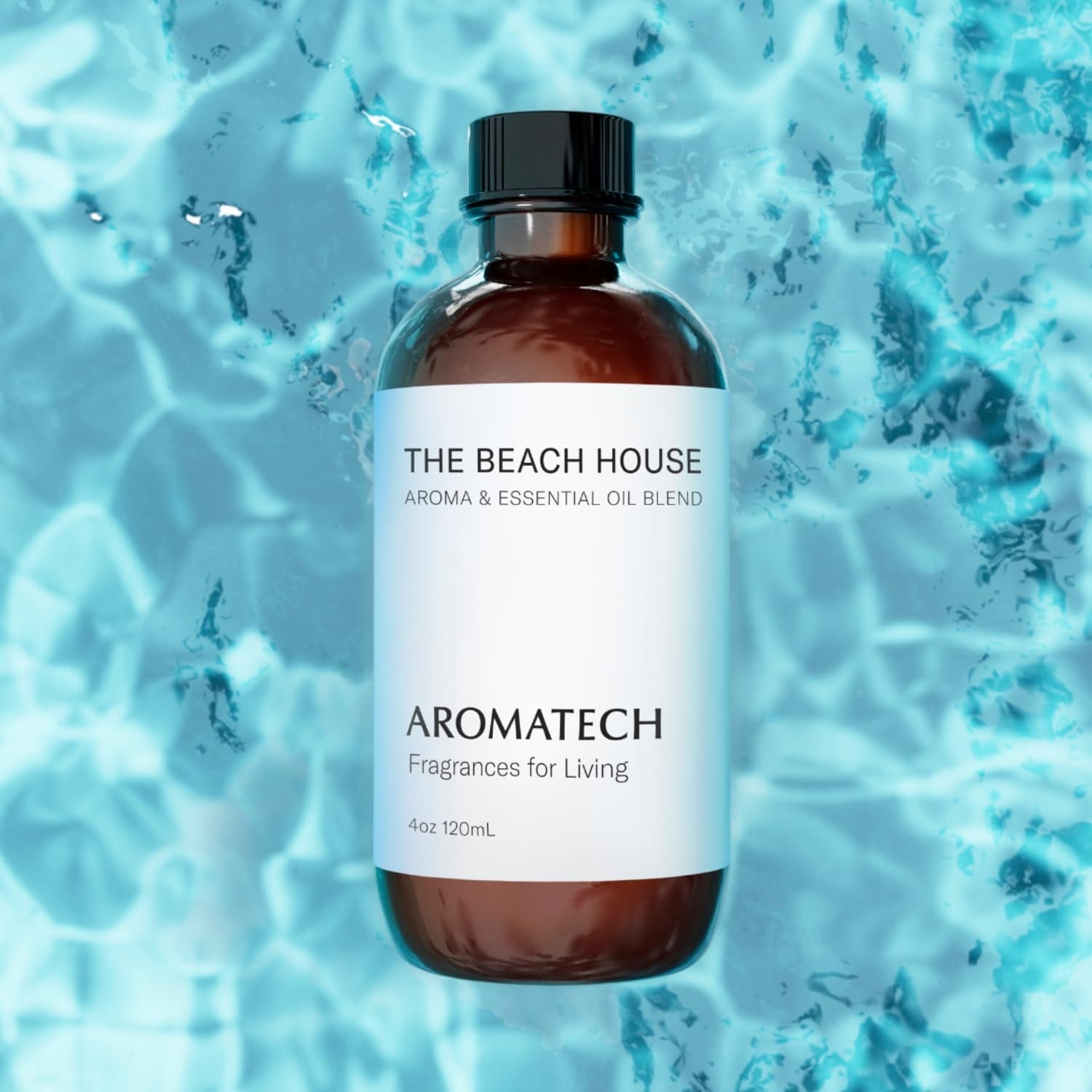 the Beach House Aroma Essential Oil Blend: Luxury Hotel Inspired Aromatherapy with Bergamot, Coconut Milk & Sandalwood for Ultrasonic Diffusers & Nebulizers - 16 Fl Oz, 500 Ml