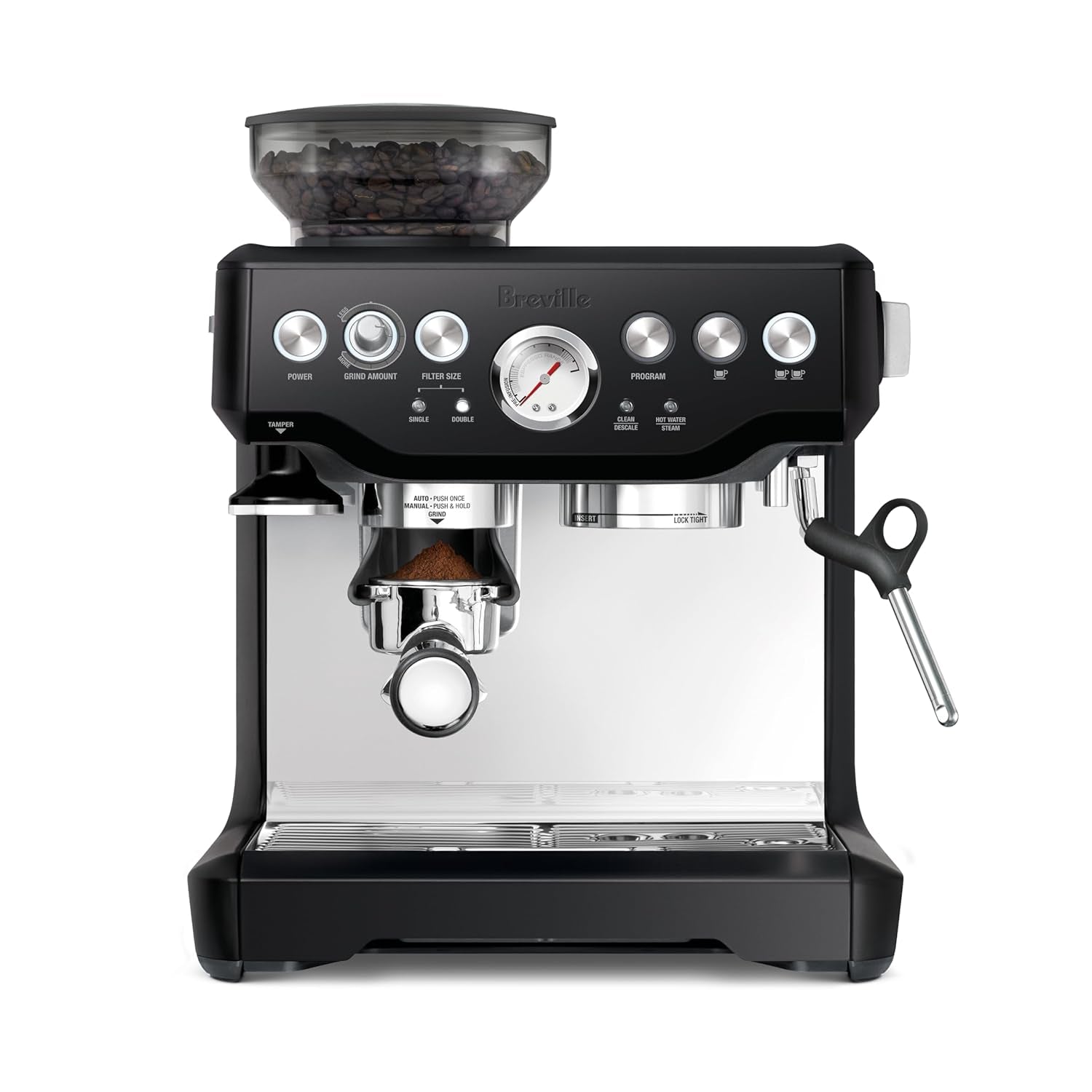 Breville BES870BTR Barista Express Espresso Machine, Black Truffle