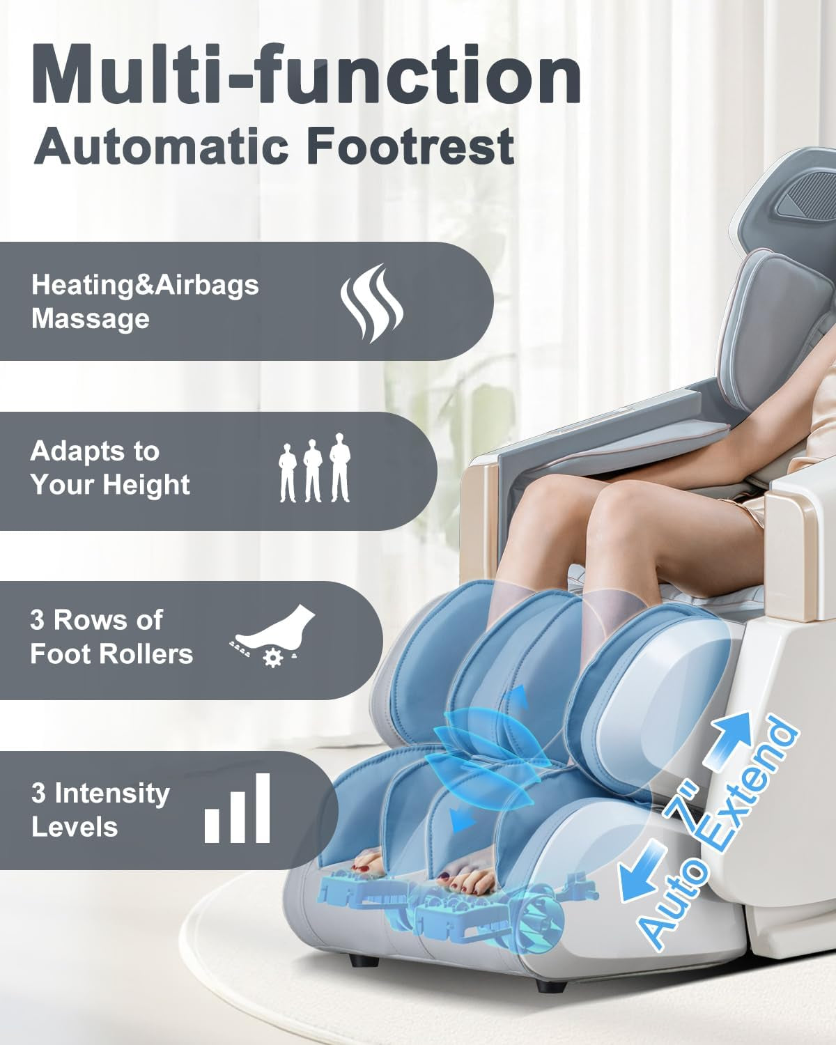 Massage Chair Full Body, Zero Gravity Shiatsu SL Track Recliner