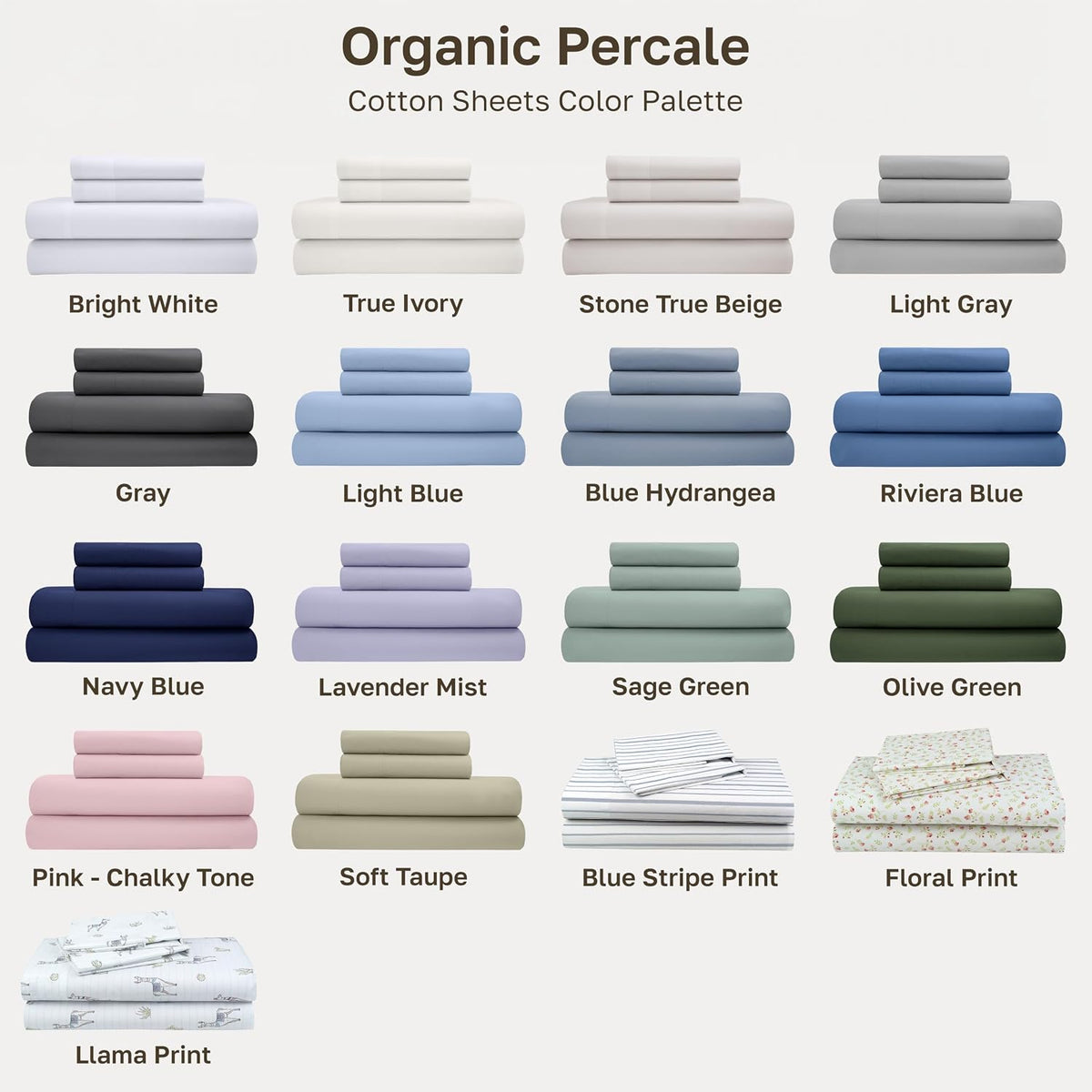 Organic Cotton Deep Pocket Full Size Sheets Set, Pink