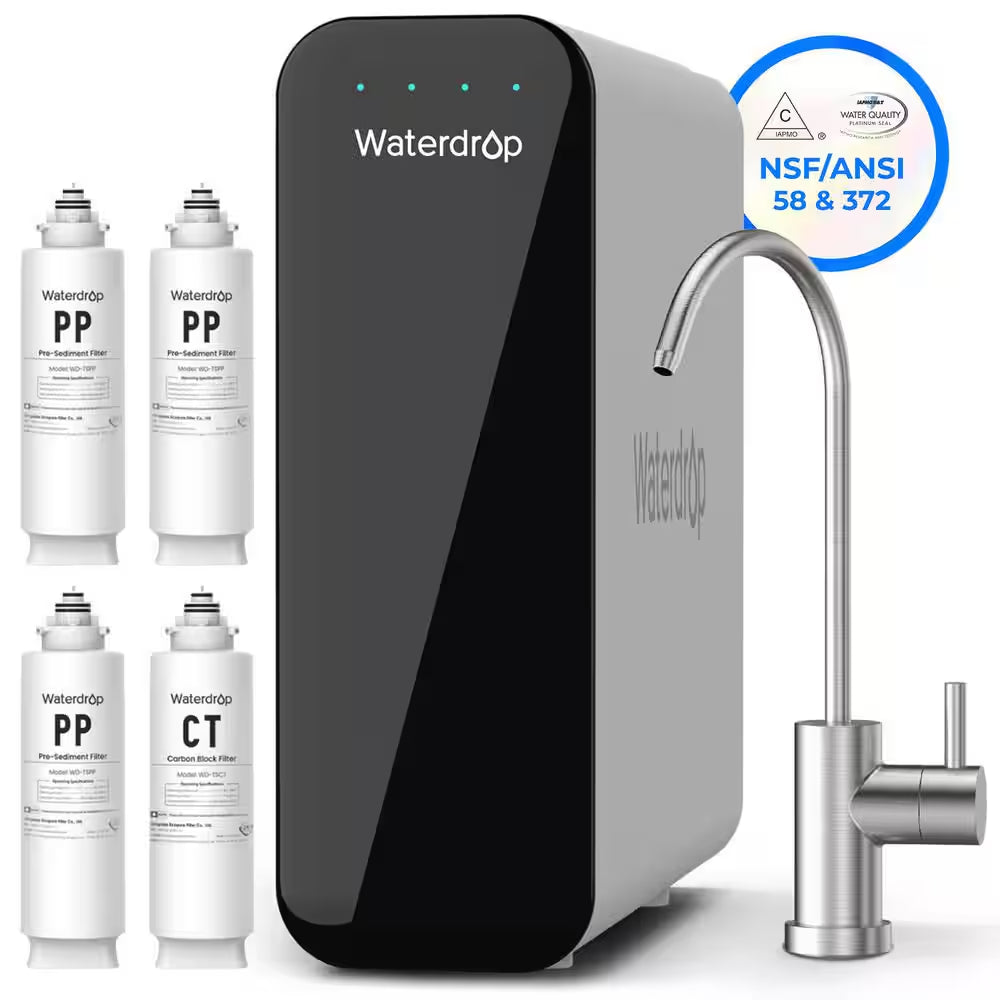 WD-TSU-W 0.01Μm Ultra-Filtration under Sink Water Filter System, 3-Stage, No Electricity Required Extra 3PP plus 1CT