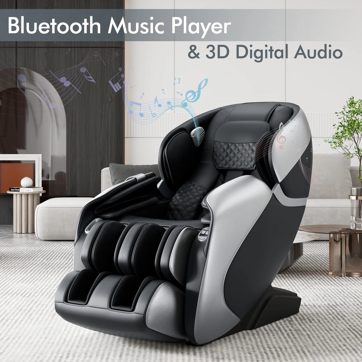 SL Track Full Body Zero Gravity Massage Chair with Voice Control Heat Foot Roller