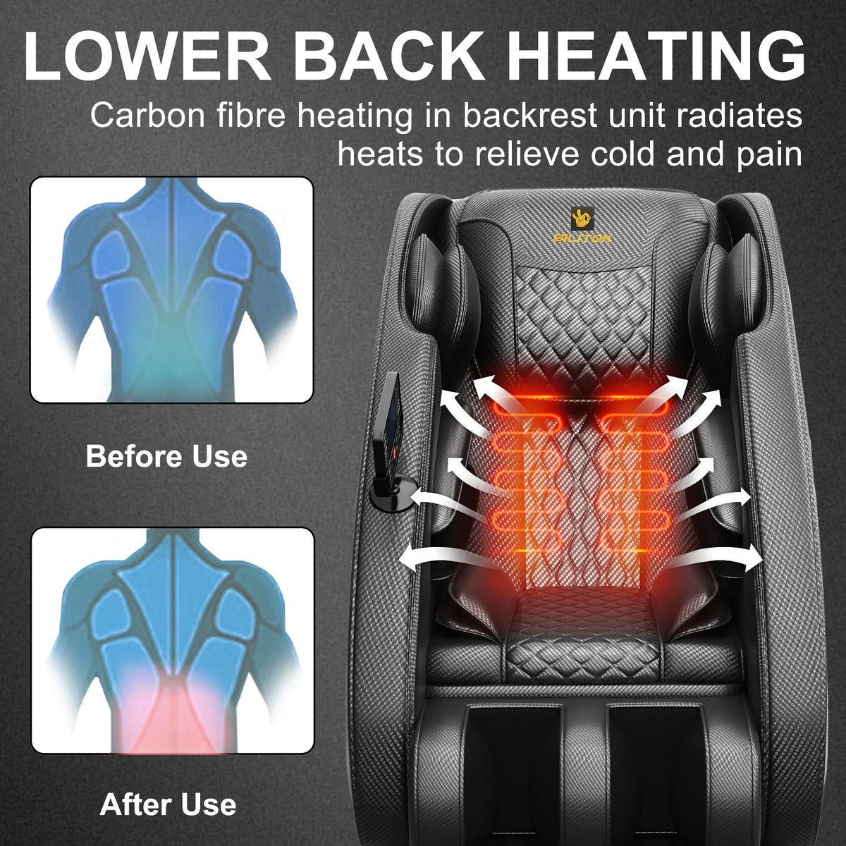 Massage Chair Recliner Neck Massager with Zero Gravity Heating and Bluetooth Functions (White)
