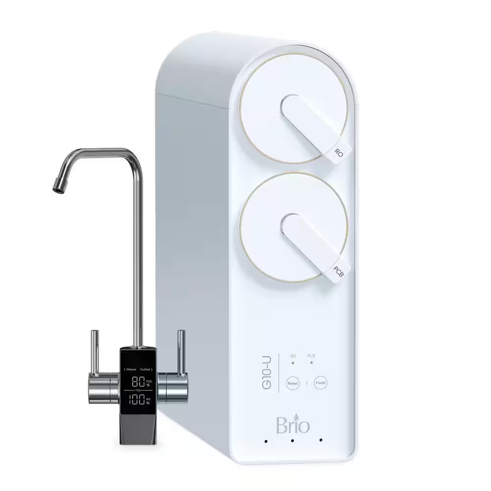 G10-U Reverse Osmosis Water Filtration System with Smart Faucet, 500 GPD, 2:1 Pure to Drain, 5-In-2 Filtration