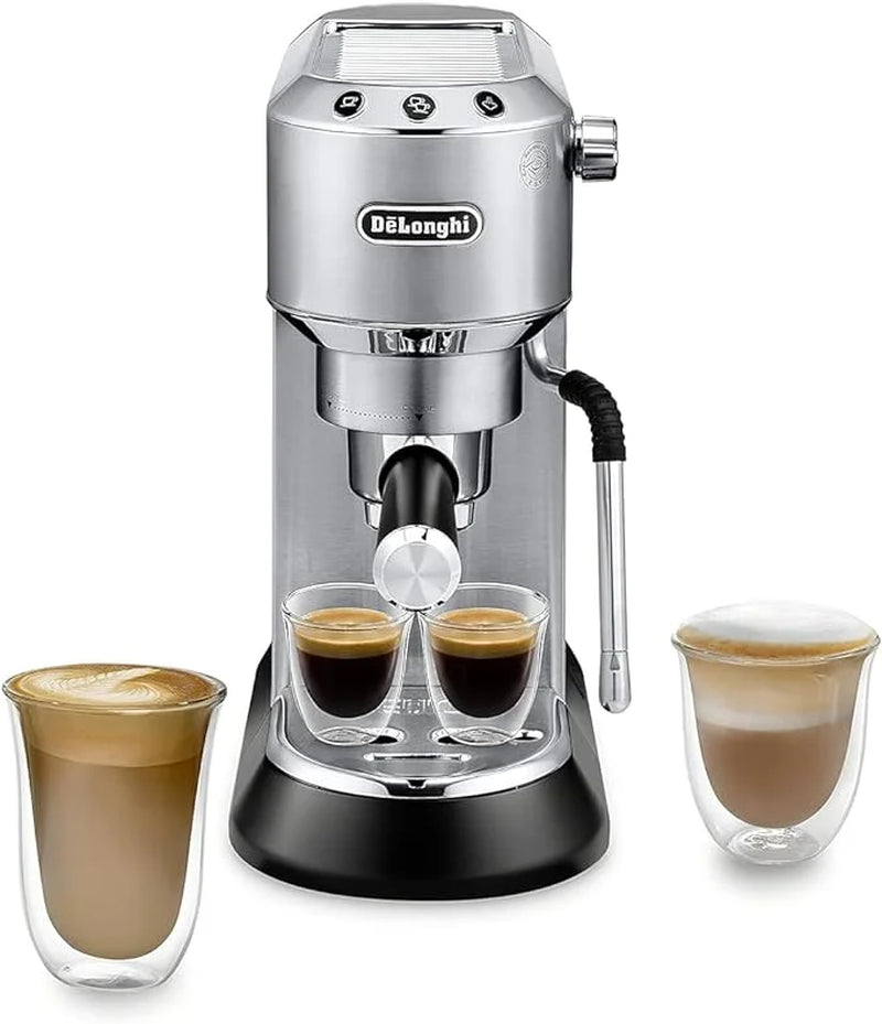 Dedica Arte 15-Bar, 2-Cup Metal Espresso Machine