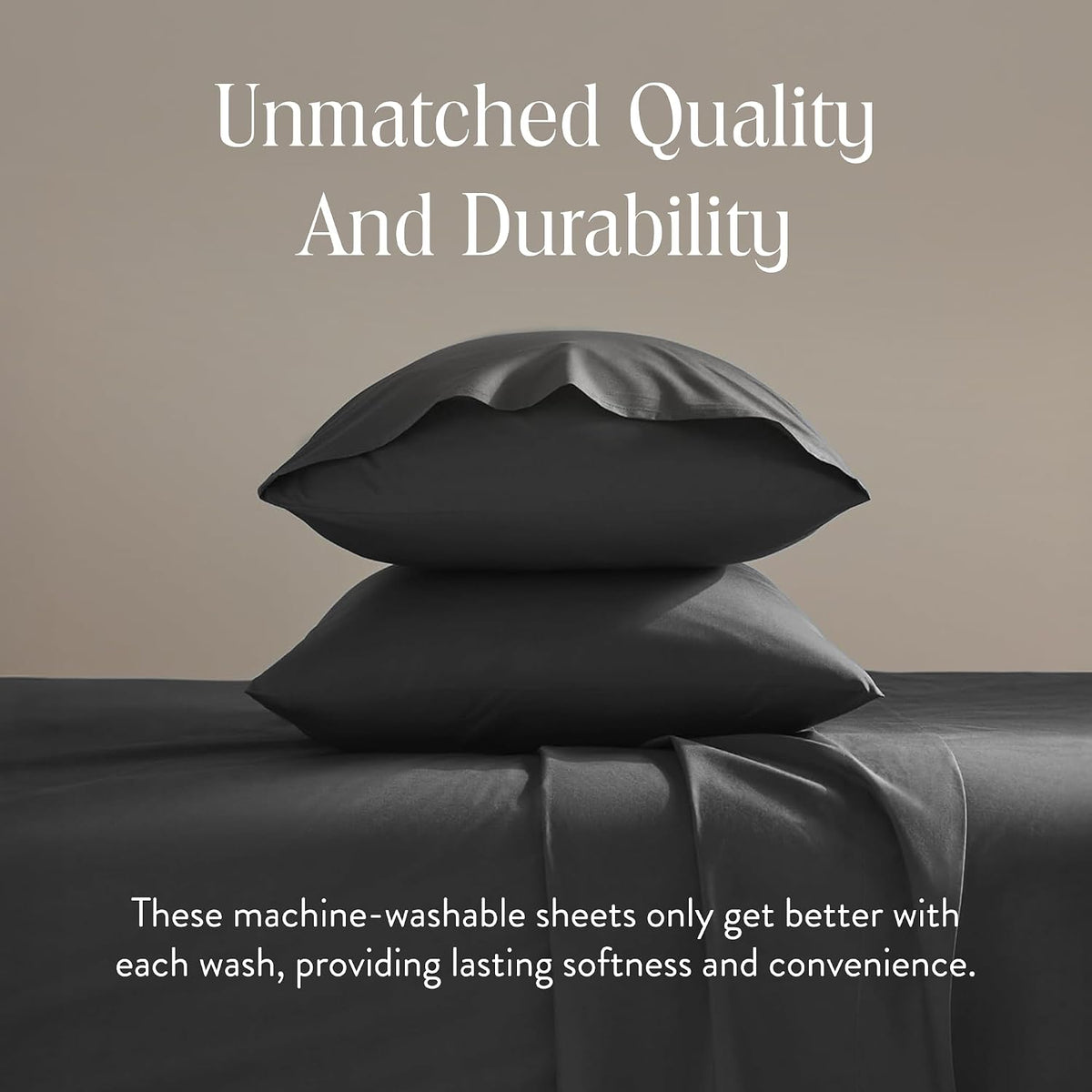 Brooklinen Sateen 4-Pc Sheet Set Hotel-Quality Luxury - Queen, Slate Grey