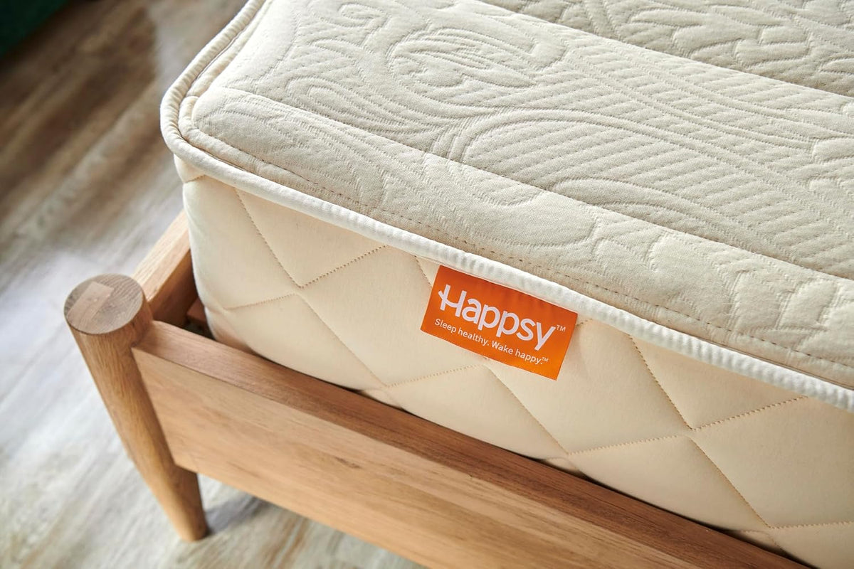 Organic King Mattress - 10 Inch Plush with Encased Coils - in Box for Pressure Relief & Comfortable Sleep - Naturally Cooling & Breathable Latex