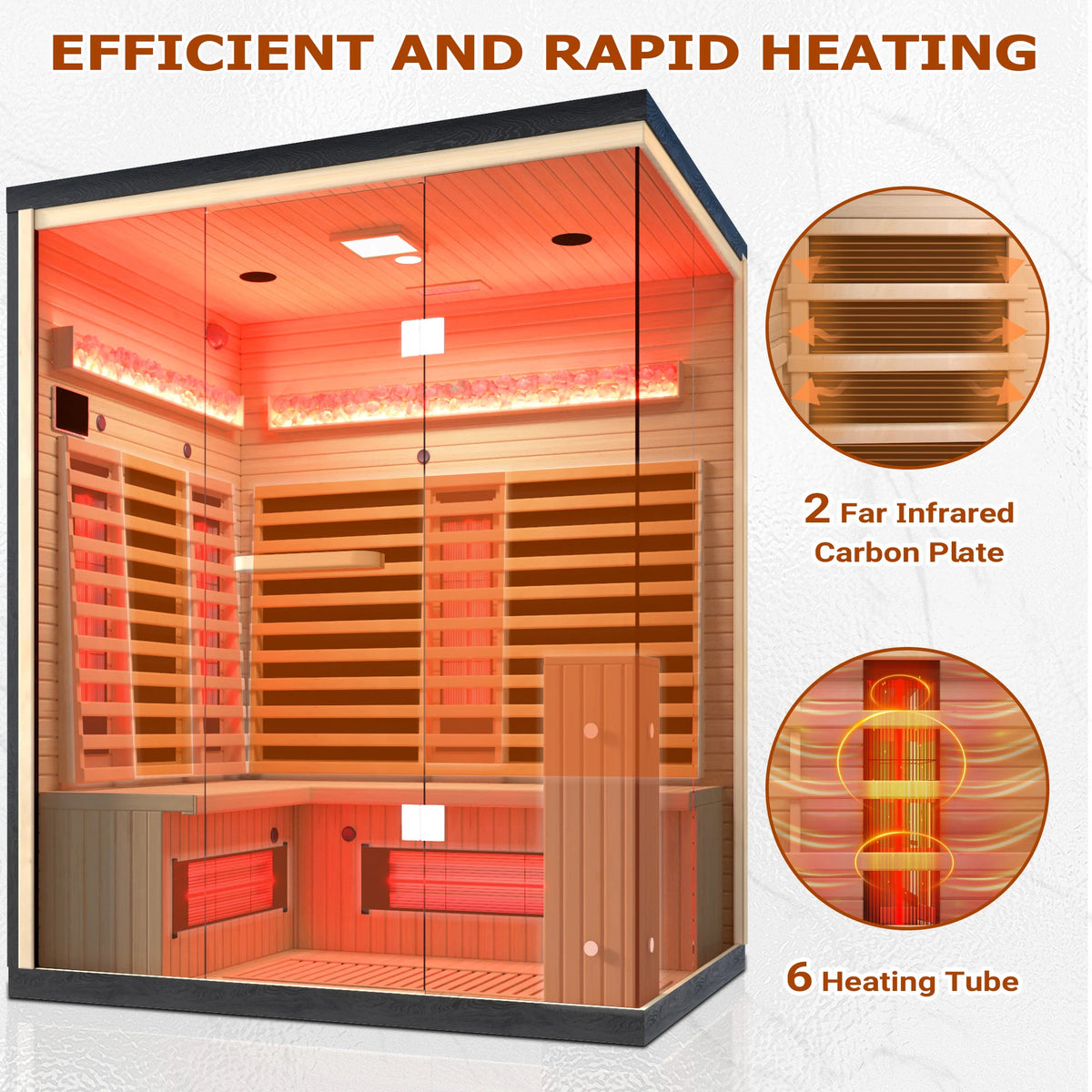 Infrared & Steam Sauna (Varied Sizes & Shapes)