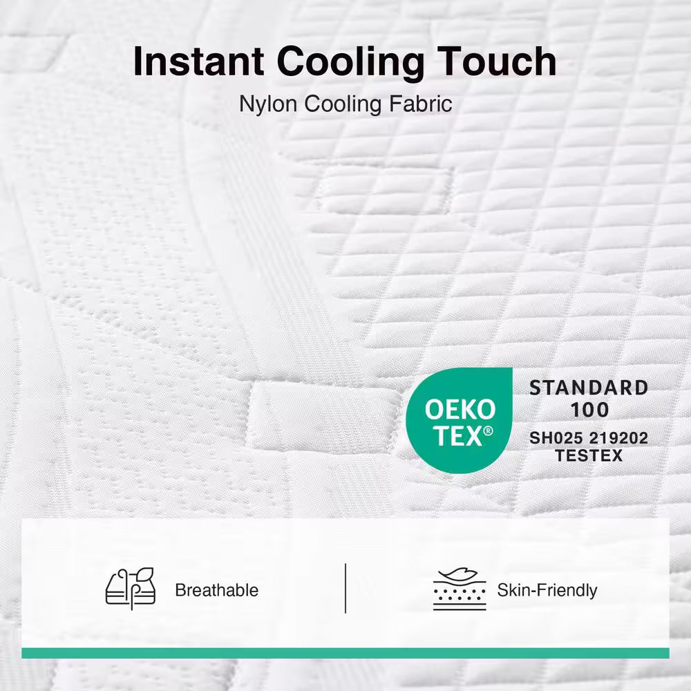 Classic Cool-Sleep Line California King Size Medium Hybrid Memory Foam and Innerspring 14In. Bed-In-A-Box Mattress