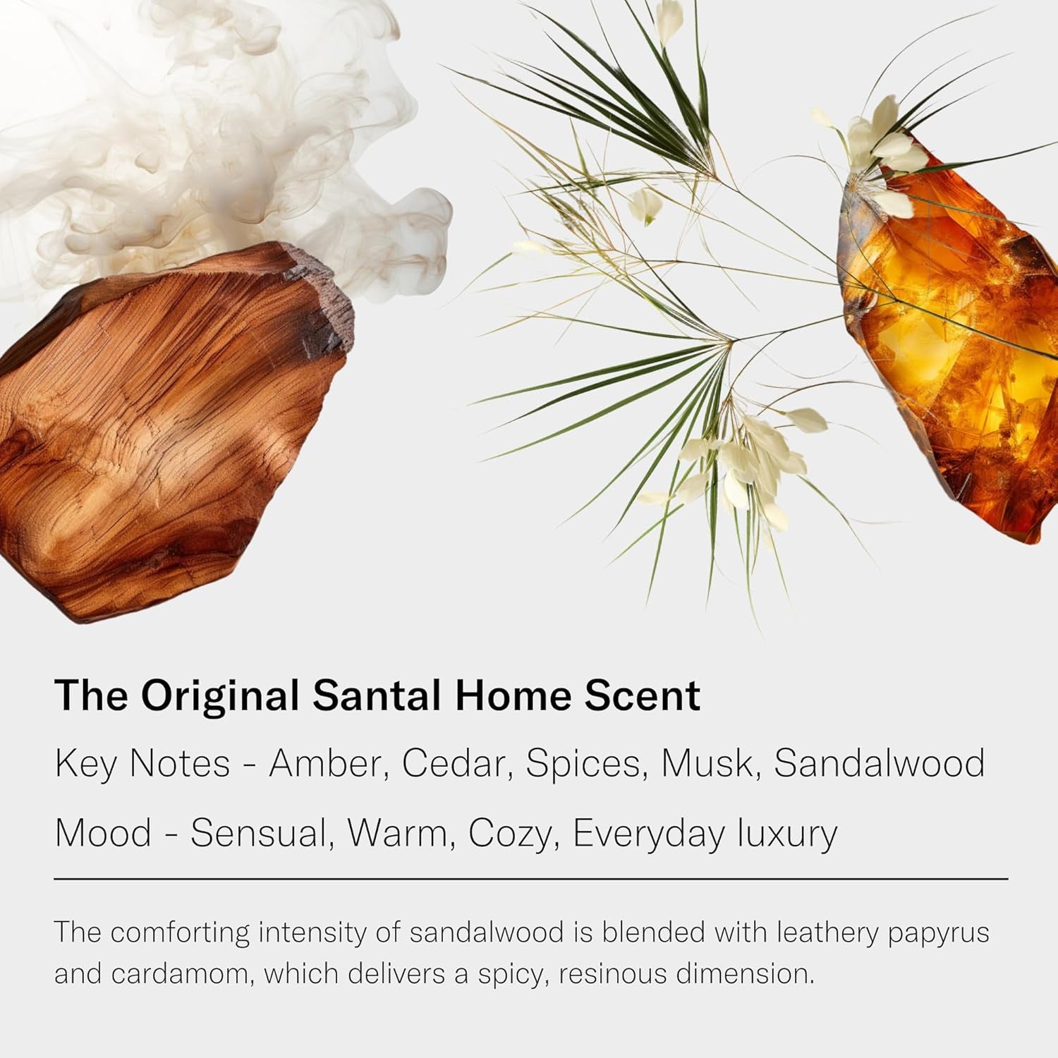 Santal Aroma Essential Oil Blend: Luxury Hotel Inspired Aromatherapy with Amber, Vanilla, Cedar & Sandalwood for Ultrasonic Diffusers (16 Fl Oz (Pack of 1))