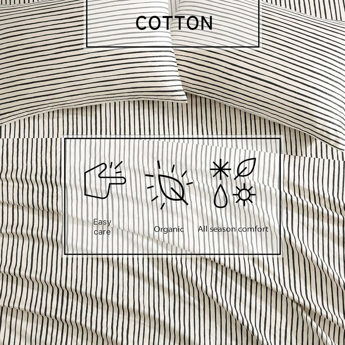 MARIMEKKO - King Sheet Set with Fitted Sheet & Pillowcases