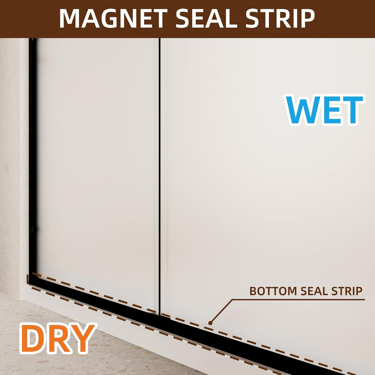 Double Sliding Shower Door,56-60" W X 72" H,Frosted&Matte Black