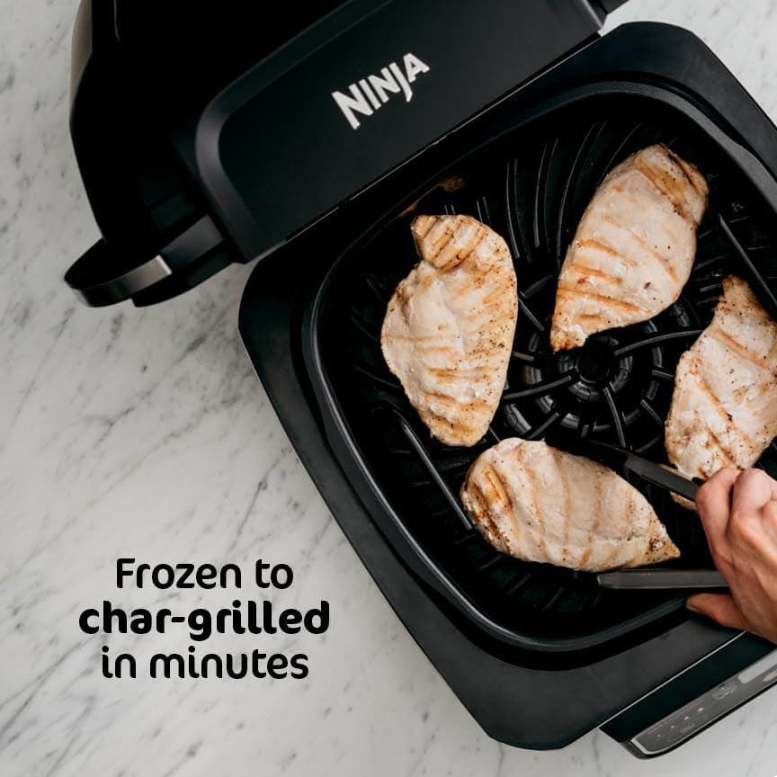 Ninja® Foodi® Smart XL 6-In-1 Indoor Grill & Air Fryer, Black/Silver, FG551