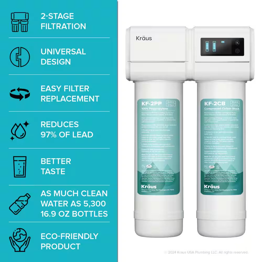 Britt Pull-Down Single Handle Filter Kitchen Faucet in Spot-Free Stainless Steel with Under-Sink Filtration System