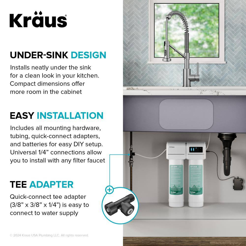 Britt Pull-Down Single Handle Filter Kitchen Faucet in Spot-Free Stainless Steel with Under-Sink Filtration System