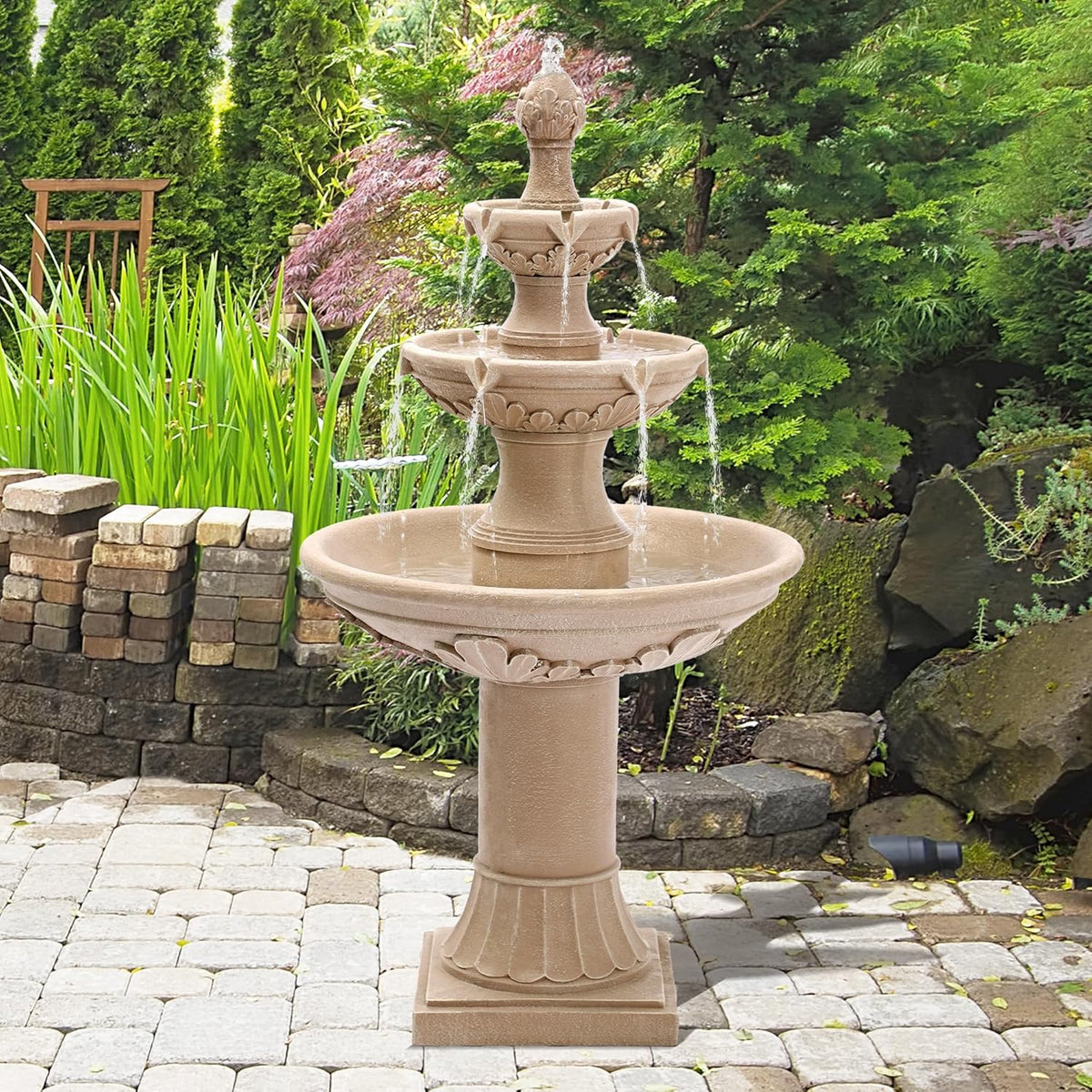 48.4" H Italian Outdoor Water Fountains, Fountains and Waterfalls