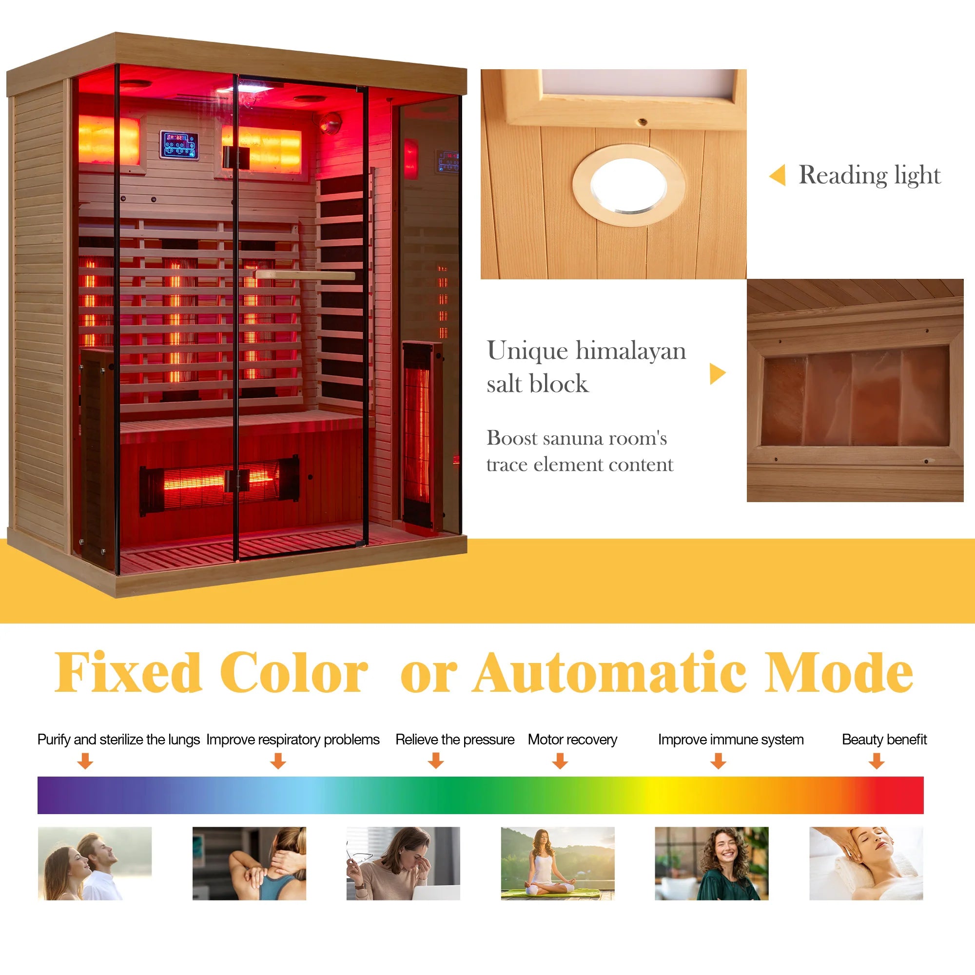 Infrared & Steam Sauna (Varied Sizes & Shapes)