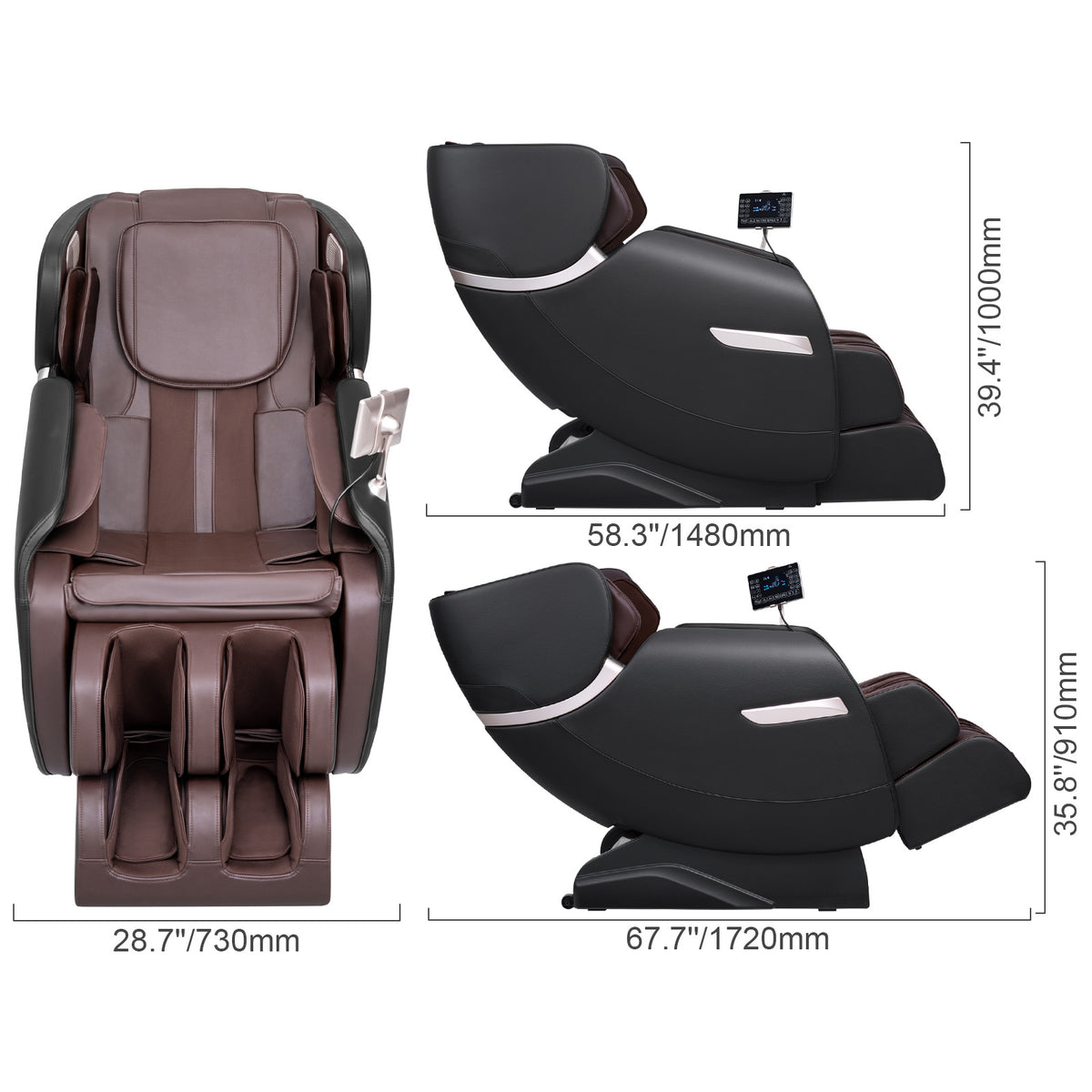 Full Body Massage Chair Zero Gravity 3D Shiatsu Recliner with Sl-Track