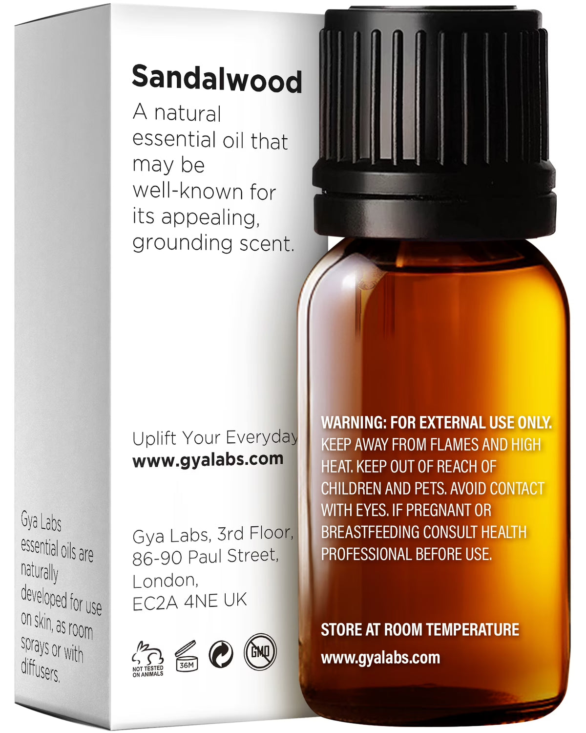 Sandalwood Essential Oils for Diffuser, Natural Sandalwood Oil for Hair, Skin, Massage, & Perfume -0.34 Fl Oz