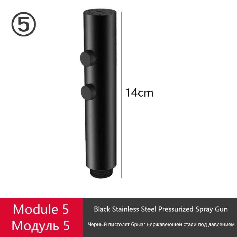 Gray Shower Set Bathroom Copper Shower System LED Digital Display Temperature Bathtub Shower Faucet DIY Shower Accessories Sets