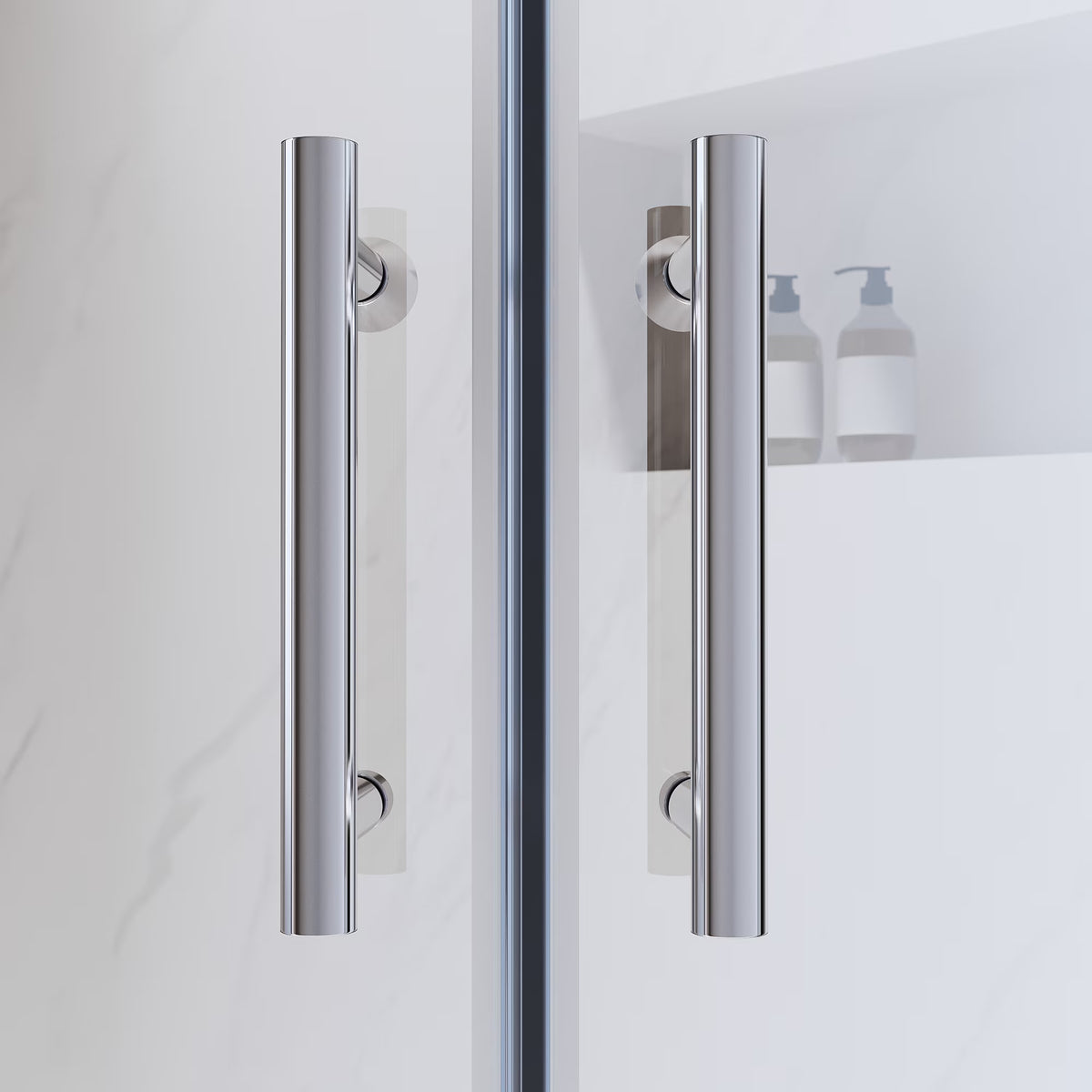 36.7"×36.7"×72" Neo-Round Corner Sliding Shower Enclosure with Chrome Finish
