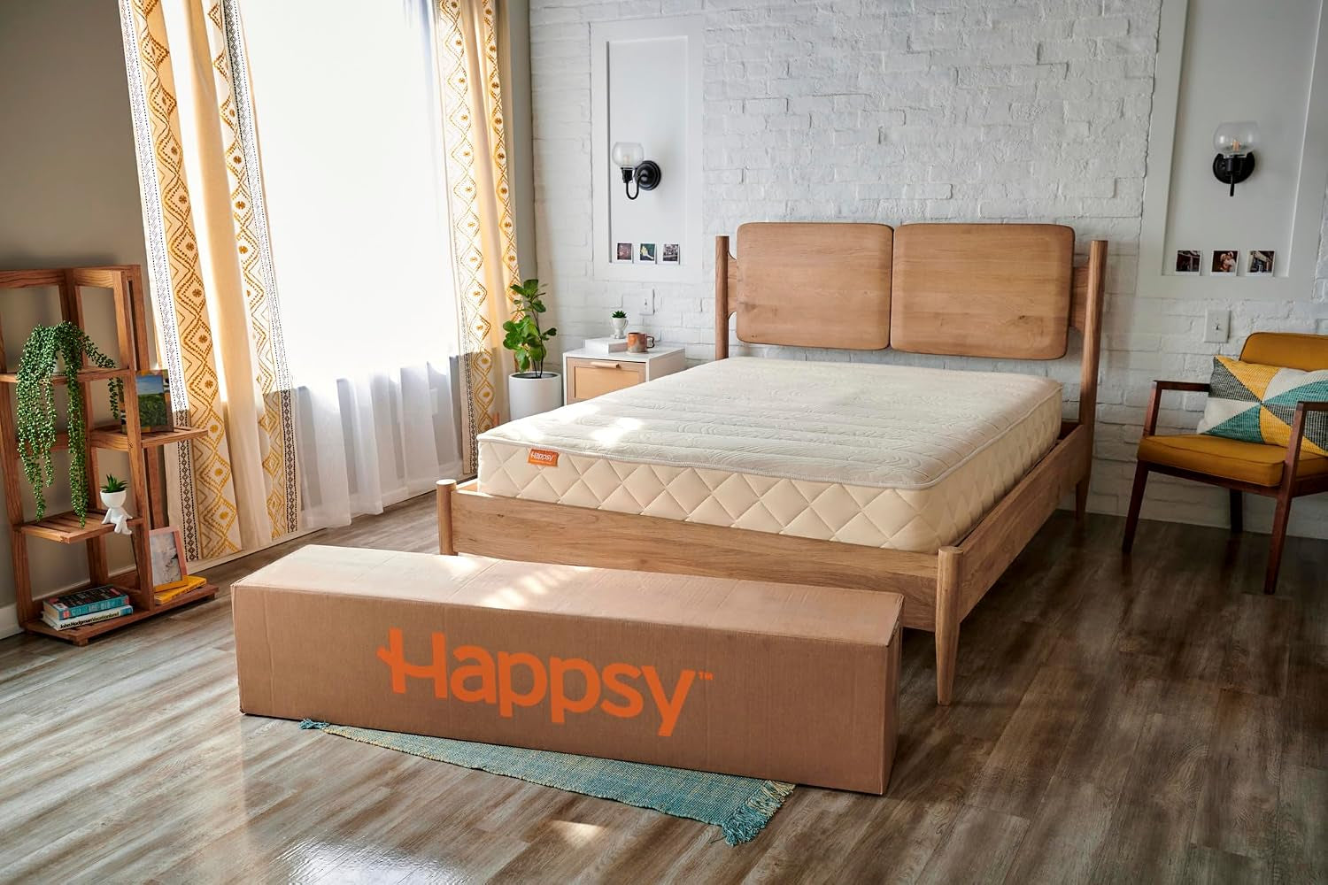 Organic King Mattress - 10 Inch Plush with Encased Coils - in Box for Pressure Relief & Comfortable Sleep - Naturally Cooling & Breathable Latex