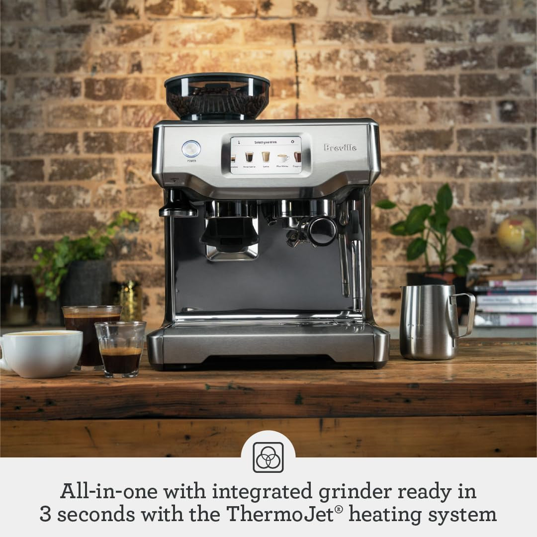 Breville BES880BTR Barista Touch Espresso Machine, Black Truffle