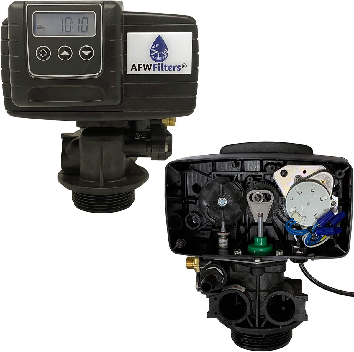 AFW Filters Built Fleck 5600SXT 48,000 Grain Water Softener with Upflow Carbon Filter (10% Resin with Carbon)