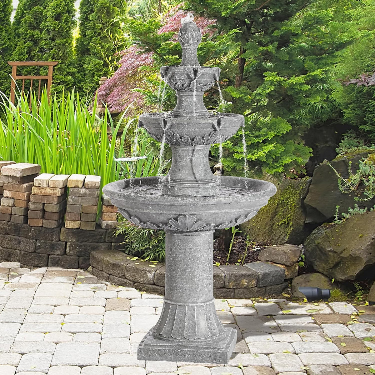 48.4" H Italian Outdoor Water Fountains, Fountains and Waterfalls