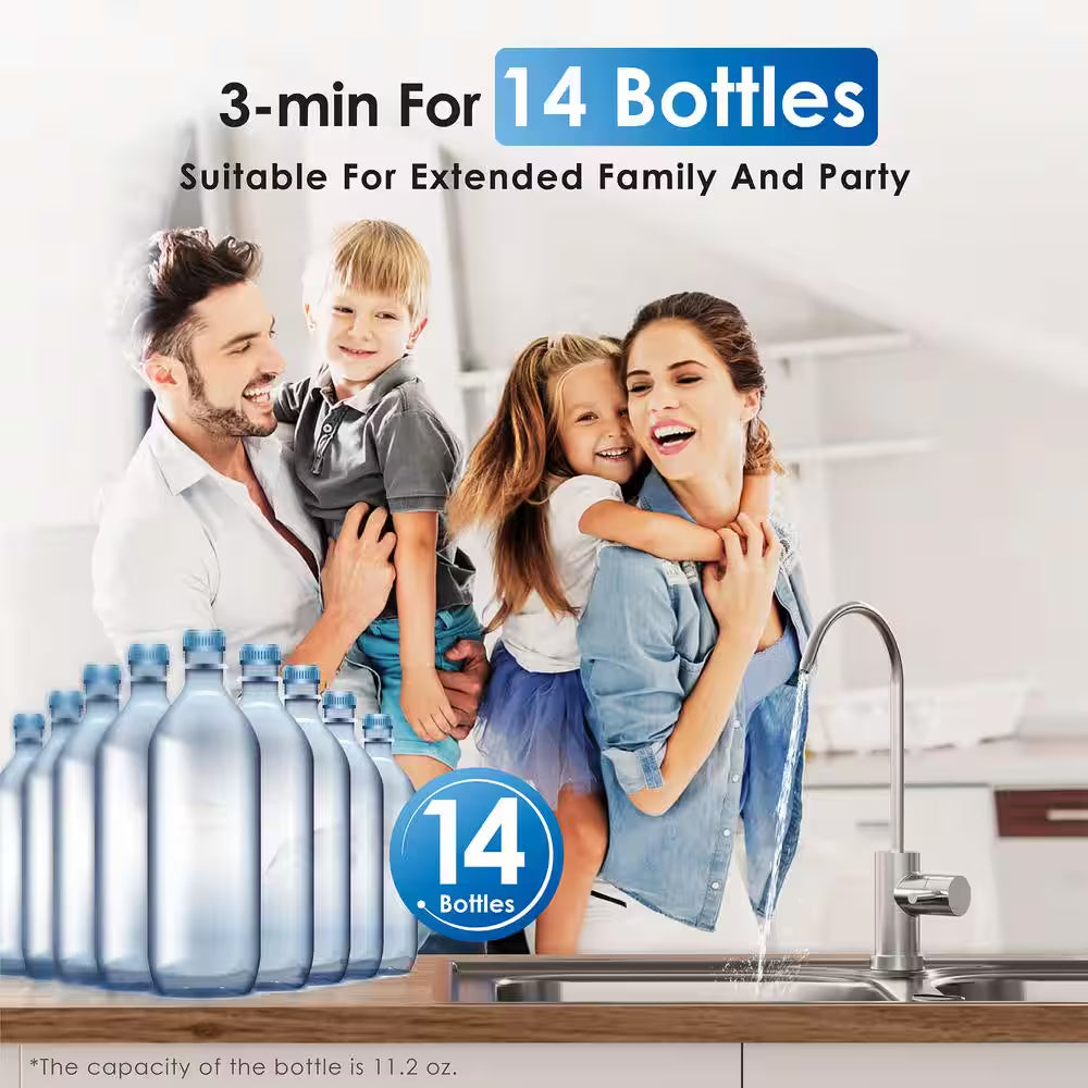 G2P600 Reverse Osmosis System NSF/ANSI 42 and 53 and 58 and 372-Certified Tankless under Sink Extra Water Filter Pitcher