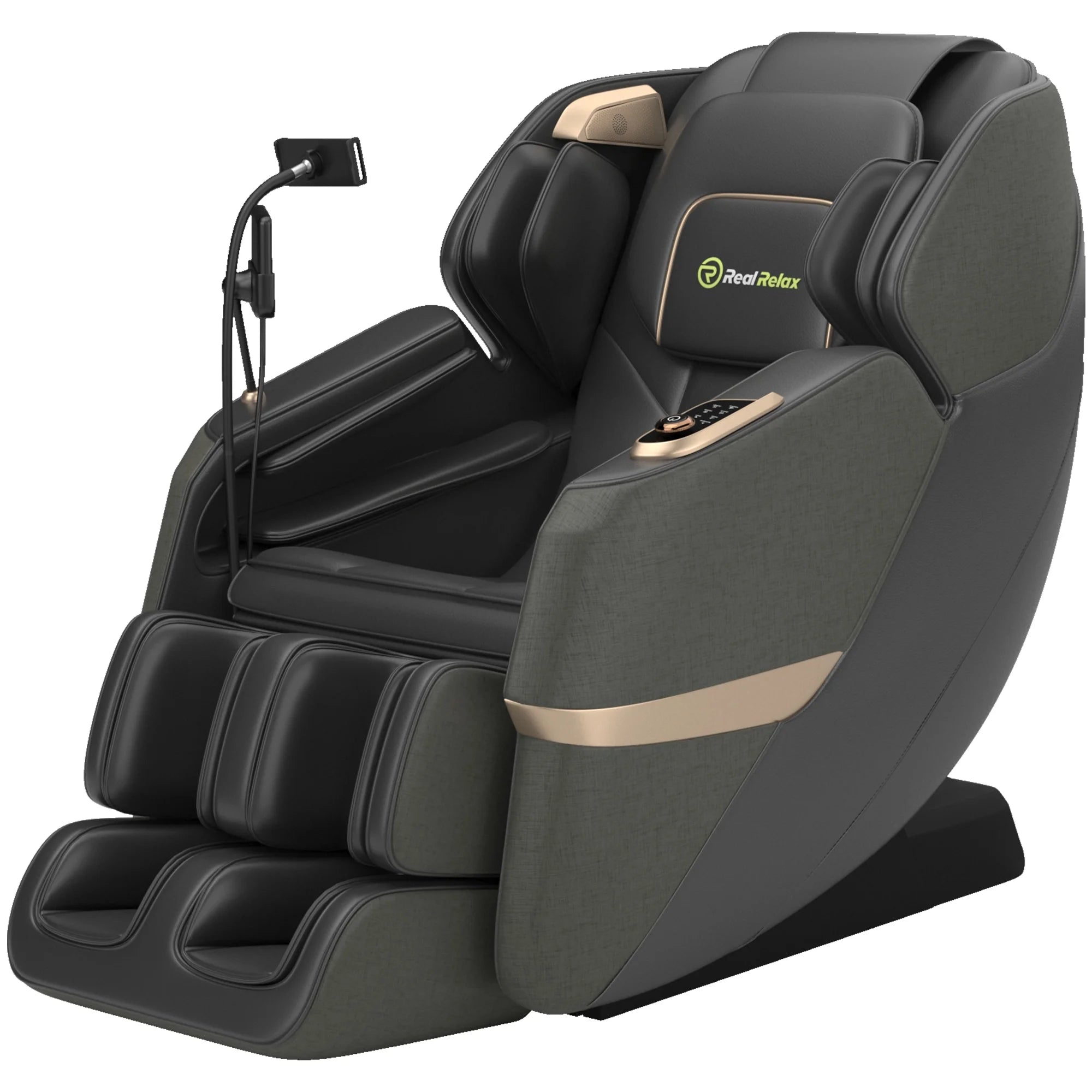 3D Massage Chair, Full Body Zero Gravity Recliner with SL Track, Yoga Stretching, Foot Rollers, Bluetooth, Heating, Black