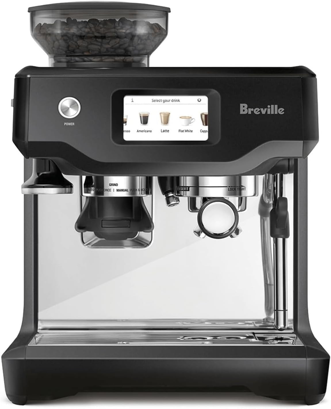 Breville BES880BTR Barista Touch Espresso Machine, Black Truffle