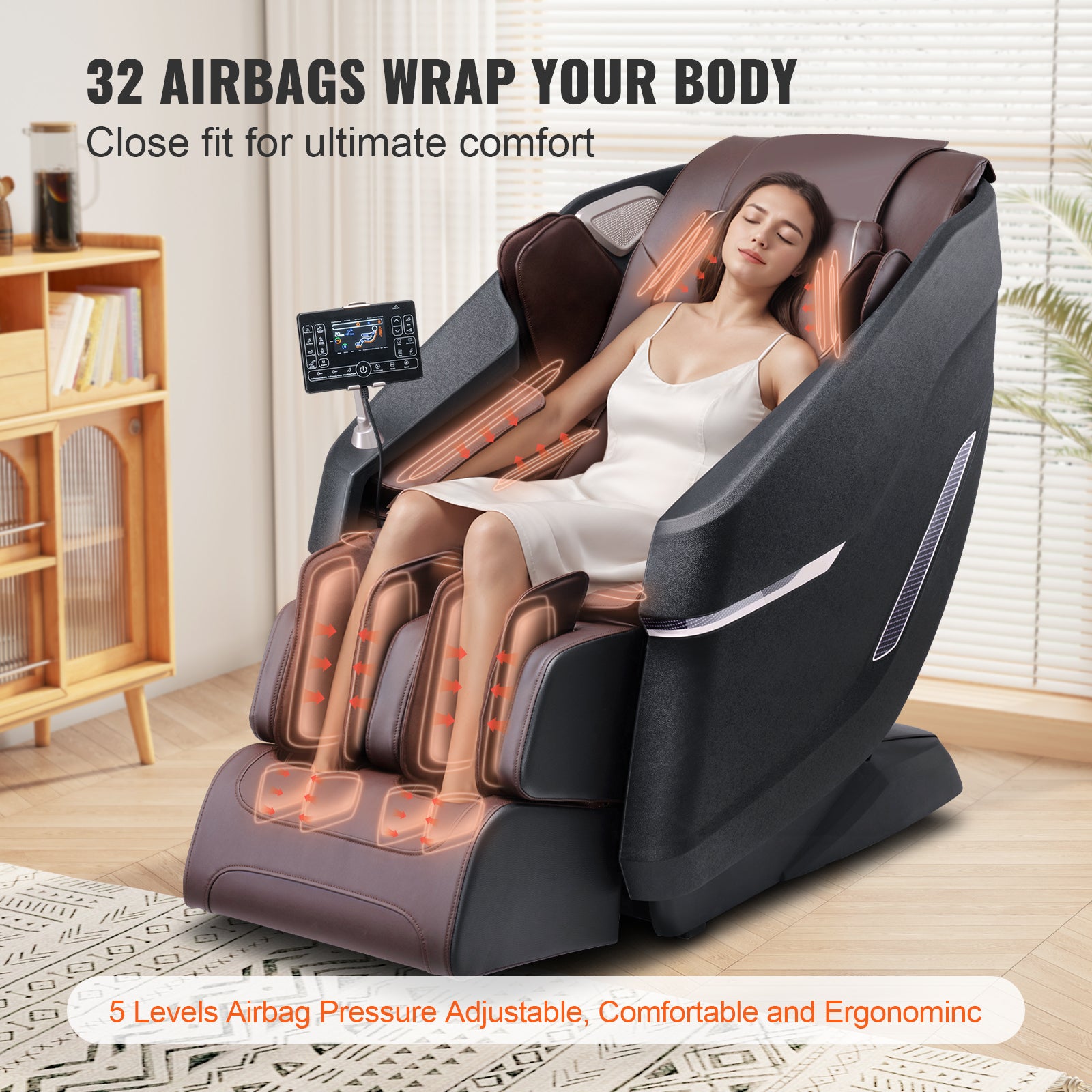 Full Body Massage Chair Zero Gravity 3D Shiatsu Recliner with Sl-Track